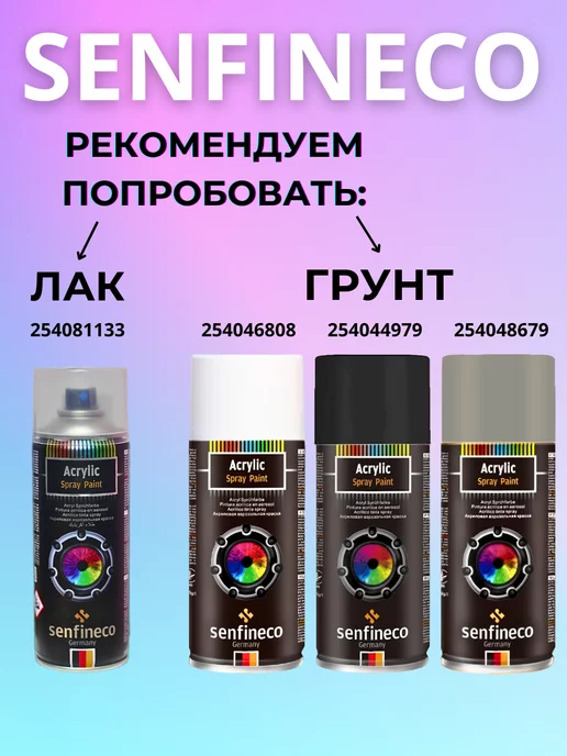 SENFINECO Грунт акриловый черный (400 мл), 400 мл, черный, фото 2