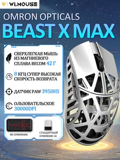 Beast X Max Беспроводная связь 8K-OM Opticals WLMOUSE 254202967 купить за 14 992 ₽ в интернет-магазине Wildberries