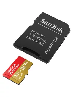 Карта памяти microSDHC Extreme UHS-I U3 V30 A1 (100 SanDisk 254205021 купить за 1 563 ₽ в интернет-магазине Wildberries