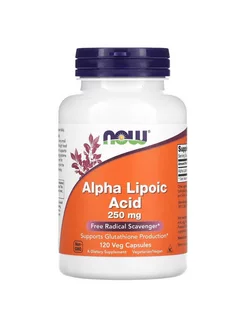 Альфа-липоевая кислота, Alpha Lipoic Acid 250 мг, 120 капсул