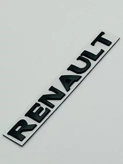 Надпись Наклейка знак значок Renault Black Цельная