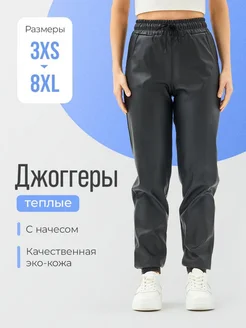 Джоггеры кожаные утепленные на флисе Shana Style 254289076 купить за 1 363 ₽ в интернет-магазине Wildberries