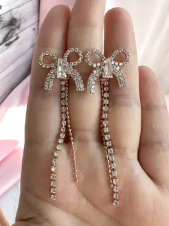 Серьги-трансформеры 2-в-1 "Бантики" Xuping Jewelry 254306471 купить за 1 402 ₽ в интернет-магазине Wildberries