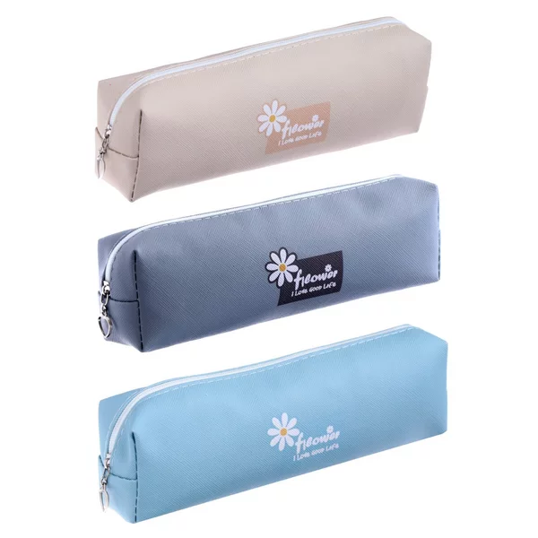 Пеналы школьный на молнии Ромашка, Микс