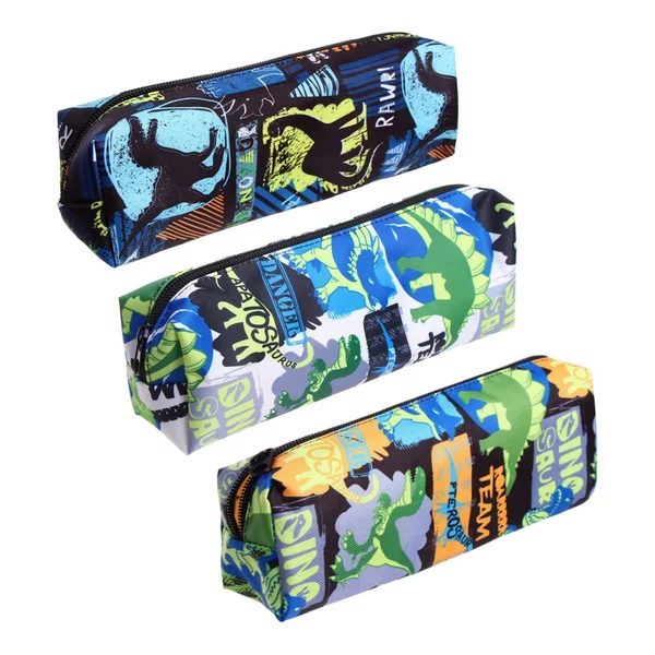 Пенал школьный на молнии Микс Динозавры