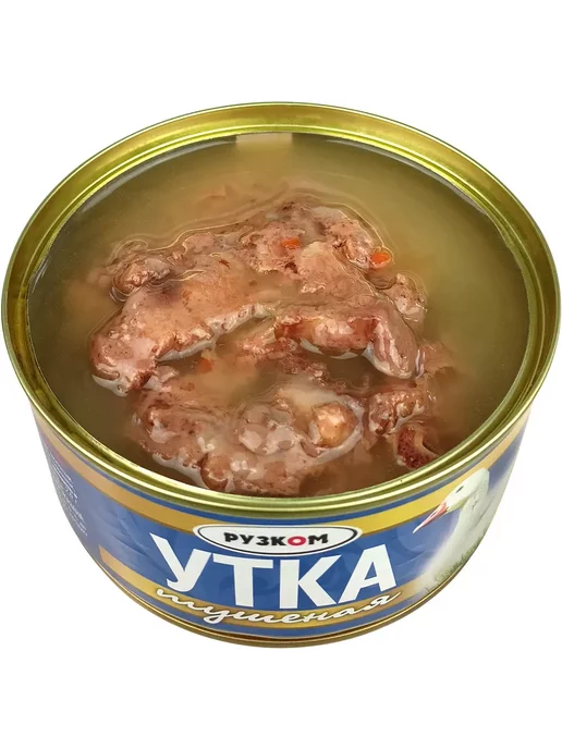 РУЗКОМ Утка тушеная ГОСТ, тушенка, 325 г - 6 шт, 325 г, 6 шт, фото 2