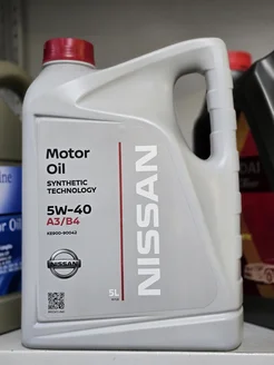 Масло моторное Ниссан Motor Oil 5W-40 синтетическое 5л