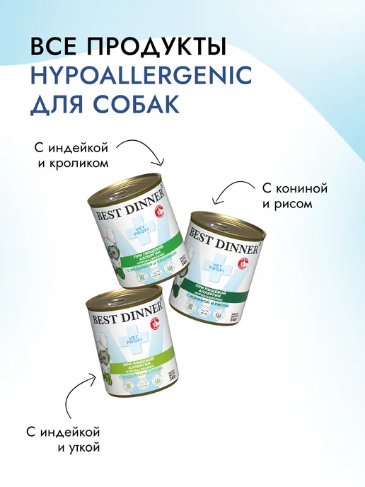 Сухой корм Best dinner Диетический Hypoallergenic для собак, 12 кг, фото 8