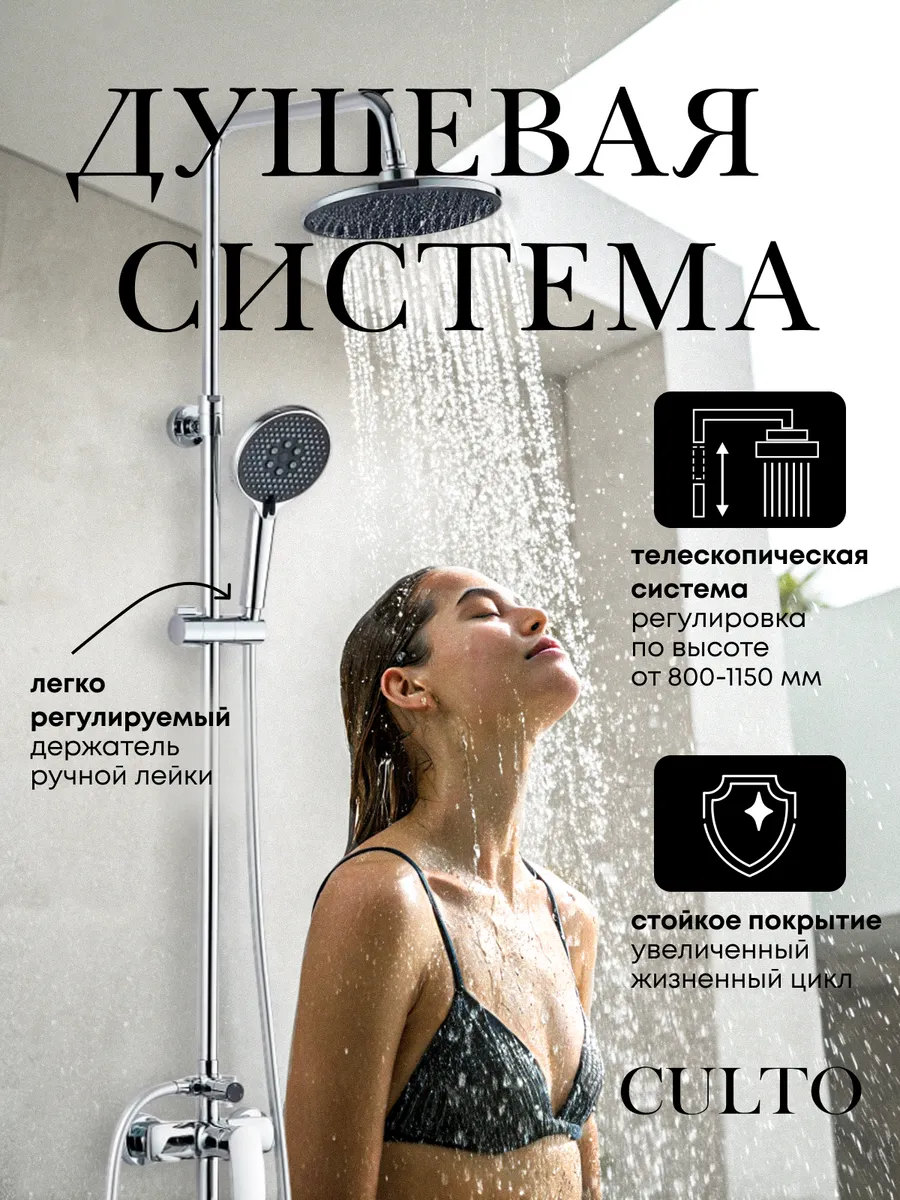 Душевая система с тропическим душем NOKS