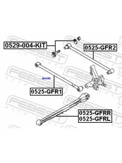 Болт эксцентрик MAZDA 626 GF 97-02 к-кт