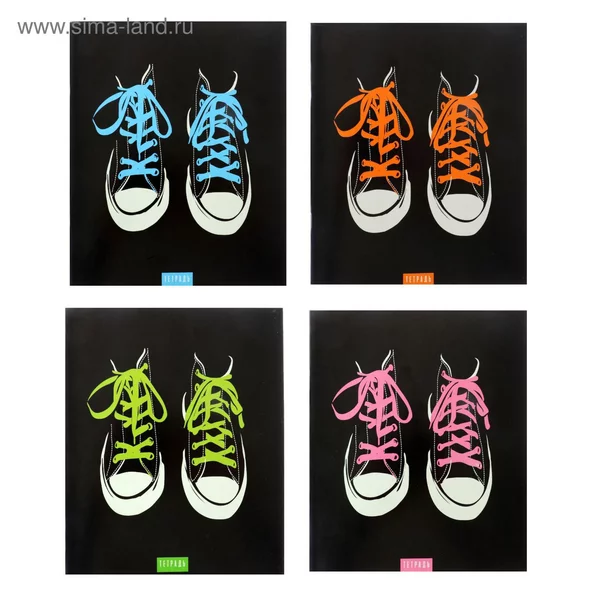 Тетрадь 96 листов в клетку Кеды