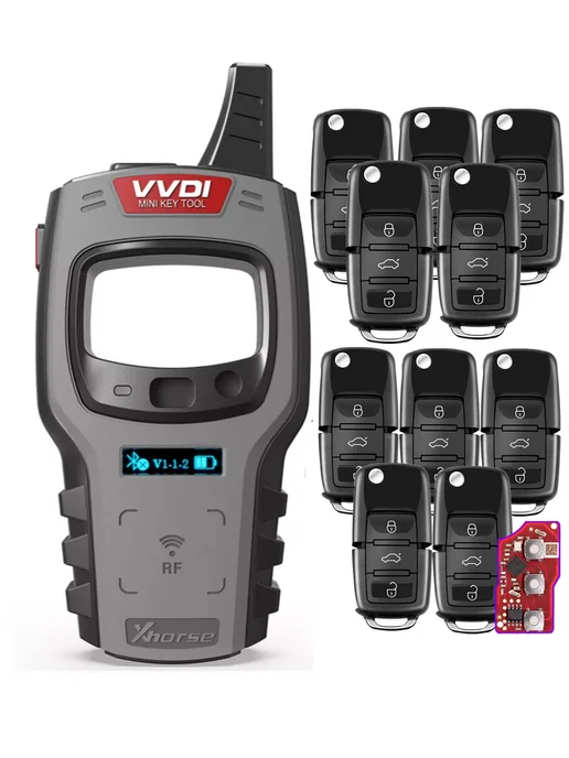 VVDI Mini Key Tool плюс 10 шт. XKB520EN XHORSE