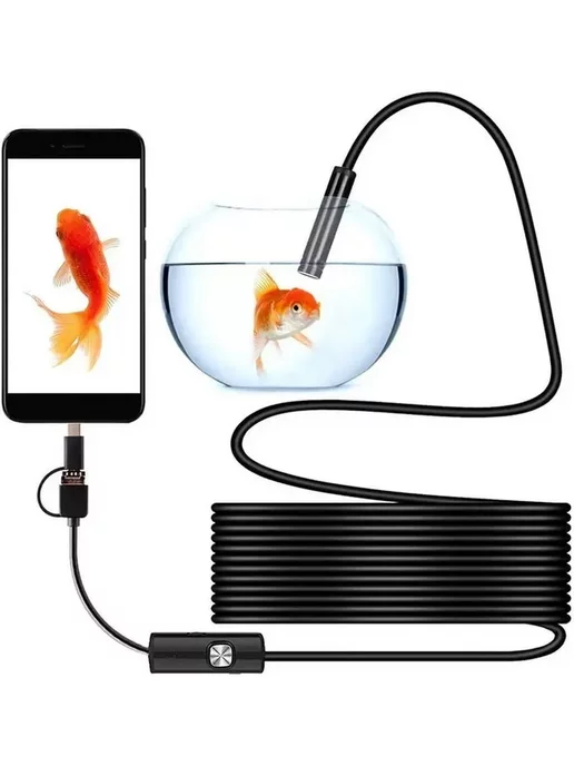 Орбита Эндоскоп USB для смартфонов (7мм, 480р, 2м) OT-SME13, 2 м, фото 4