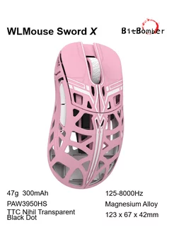 Игровая мышь Sword X, розовый TTC 47g PAW3950HS 8000Hz Wlmouse 254520944 купить за 16 352 ₽ в интернет-магазине Wildberries