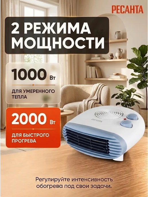 Тепловентилятор для дома электрический ТВС-3 — фото 3