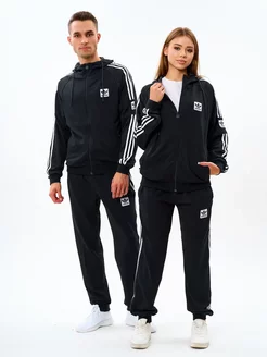 костюм спортивный на молнии adidas 254560903 купить за 4 200 ₽ в интернет-магазине Wildberries