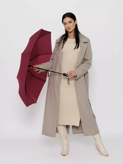 Umbrella World Зонт автомат легкий антиветер, красный, фото 8
