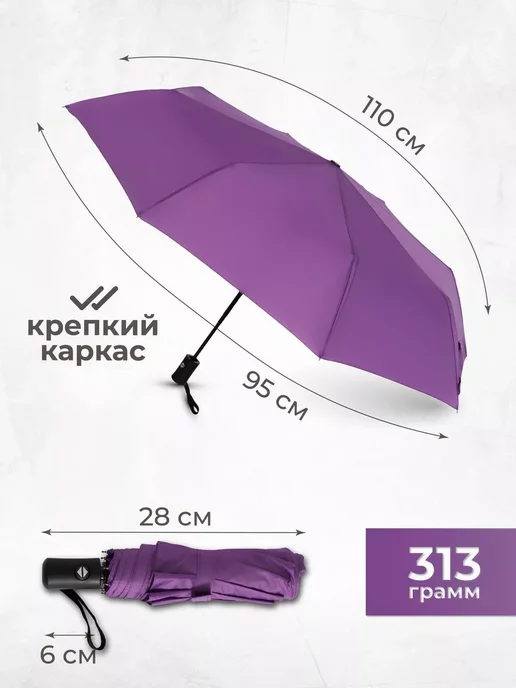 Umbrella World Зонт черный автомат антиветер, вариант, фото 2