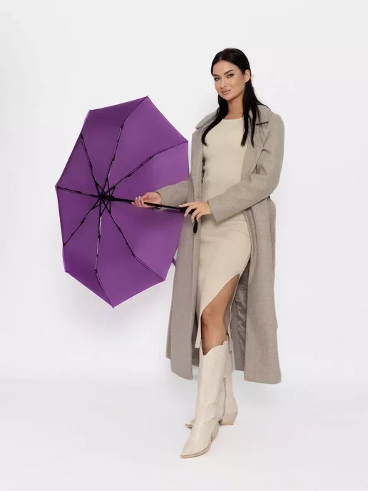 Umbrella World Зонт черный автомат антиветер, вариант, фото 7