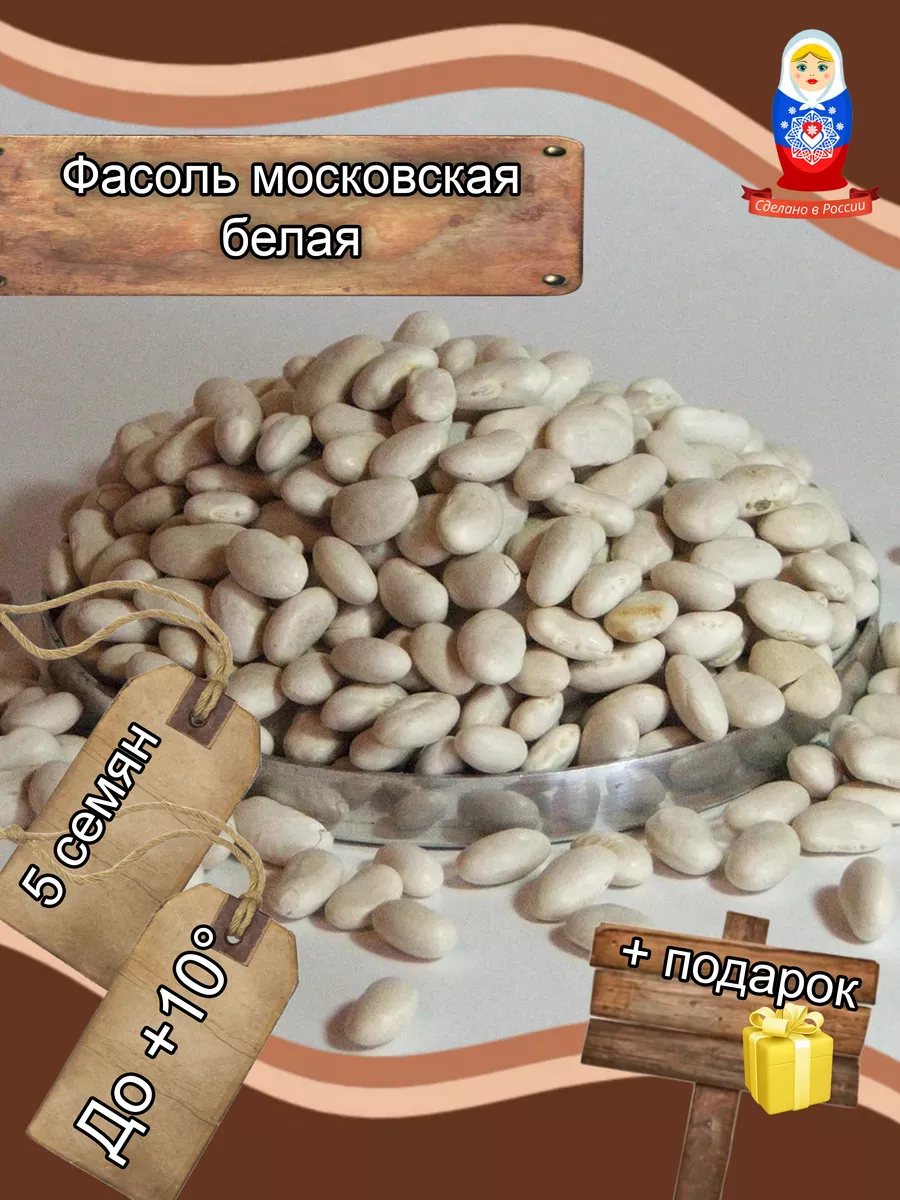 Фасоль московская белая семена