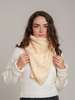 Косынка ажур из ангоры шарф платок теплый на шею DIKA KNIT 254762920 купить за 1 269 ₽ в интернет-магазине Wildberries