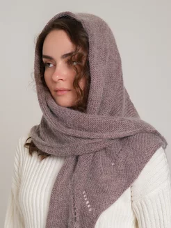 Косынка ажур из ангоры шарф платок теплый на шею Dika Knit 254762923 купить за 1 269 ₽ в интернет-магазине Wildberries