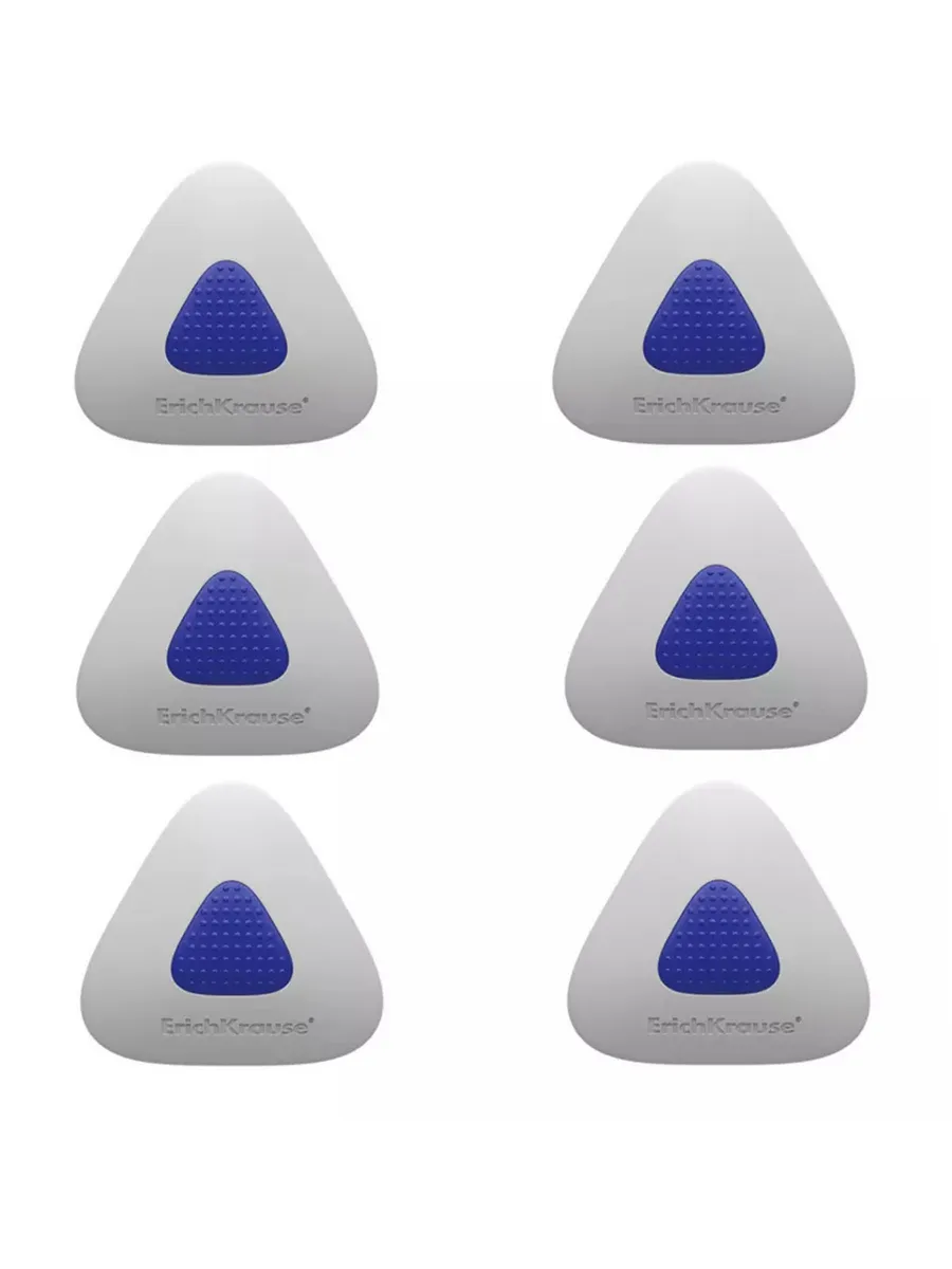 Ластик 6 шт с пластик держателем ЕК SmartWay Triangle