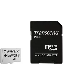 Карта памяти microSDXC 64GB TS64GUSD300S-A + Adapter