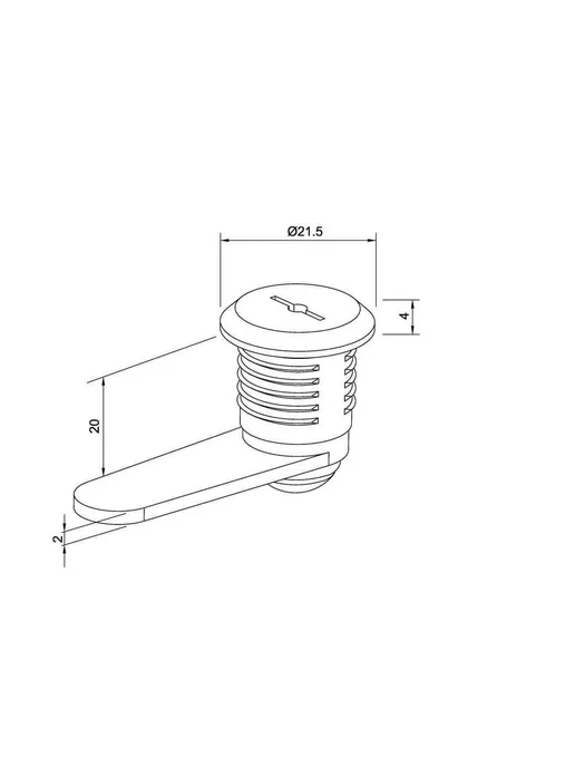 Doorlock Замок почтовый для шкафчика прямой 20мм - 1шт, 1 шт, фото 5