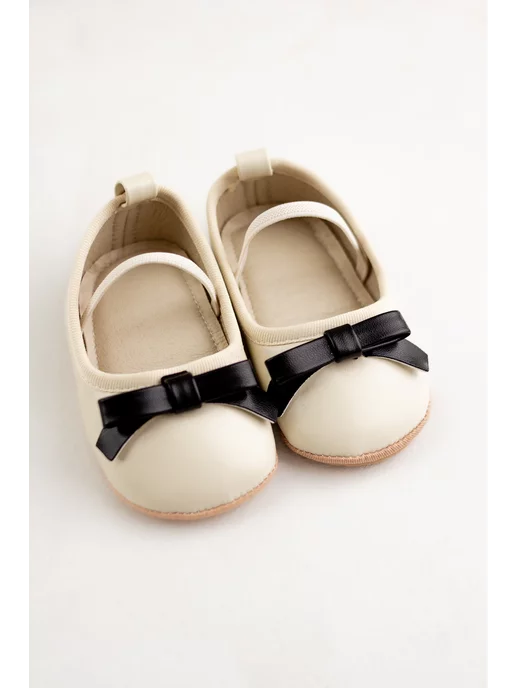 Pretty Baby Пинетки туфли для новорожденных малышей для девочки, черный, фото 2