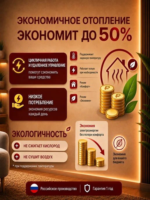 ИП. ТЕПЛОМИР. Электрорадиатор настенный TM-12-1000 с Wi-Fi, белый, фото 2
