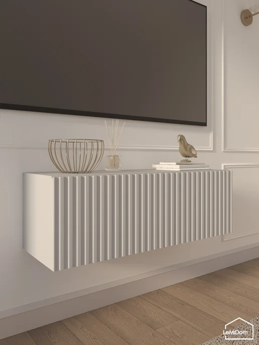 LeMiDom Тумба под телевизор подвесная ЛИНИИ MTV3 30x90x31,5 см, 30x90x31.5 см, фото 2
