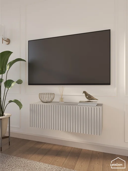 LeMiDom Тумба под телевизор подвесная ЛИНИИ MTV3 30x90x31,5 см, 30x90x31.5 см, фото 5