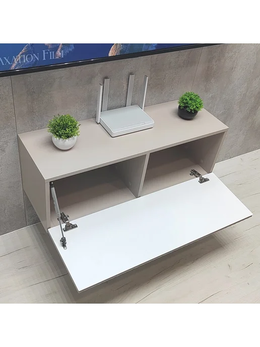 LeMiDom Тумба под телевизор подвесная ЛИНИИ MTV3 30x90x31,5 см, 30x90x31.5 см, фото 6