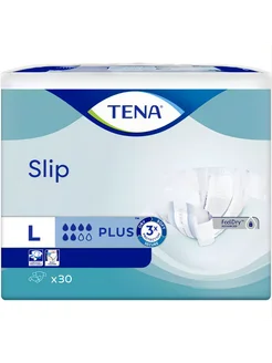 Подгузники дышащие для взрослых Slip Plus Large Tena 255014424 купить за 1 972 ₽ в интернет-магазине Wildberries