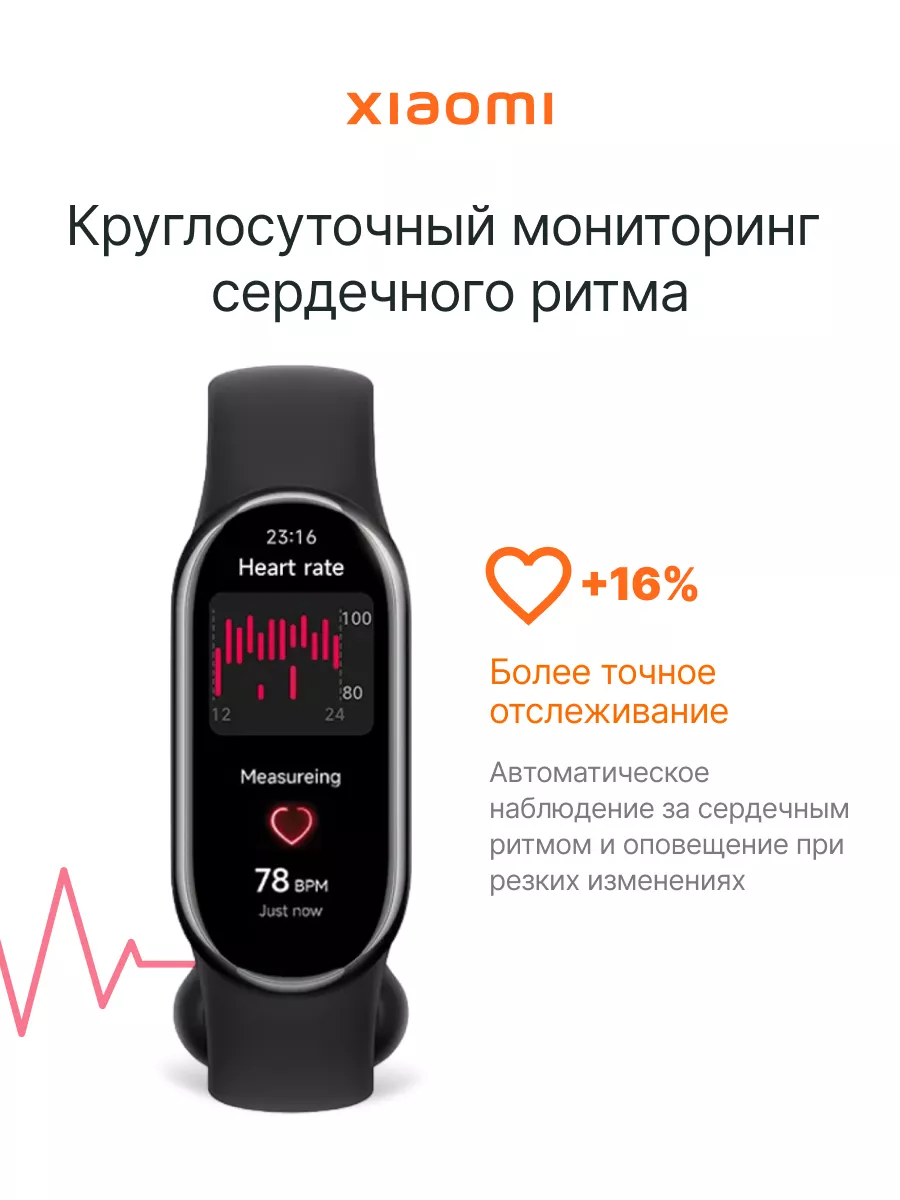 Фитнес браслет Mi Smart Band 9, черный - фото 2
