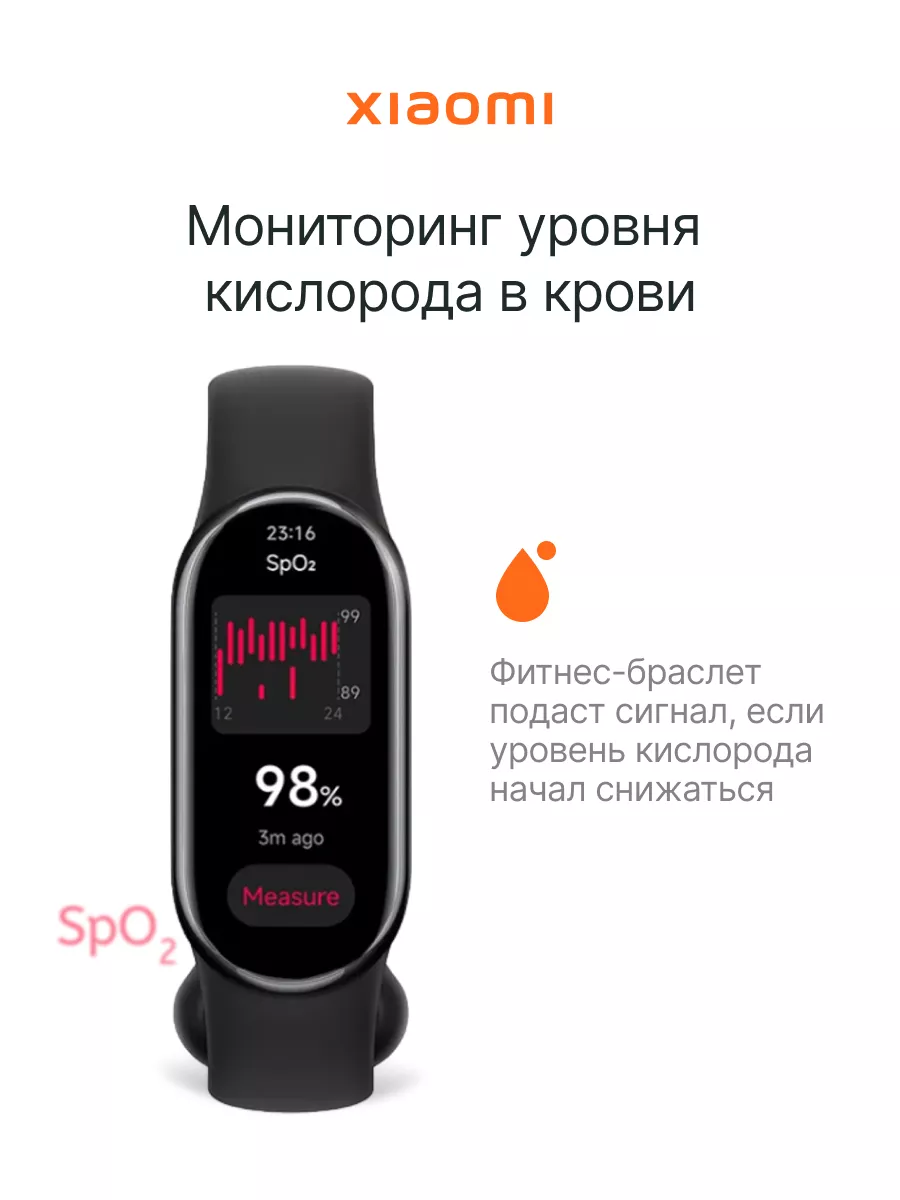 Фитнес браслет Mi Smart Band 9, черный - фото 3