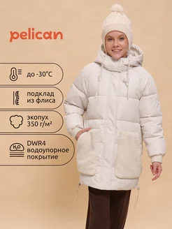 Пуховик зимний для девочки барашек теплый PELICAN 255054315 купить за 6 814 ₽ в интернет-магазине Wildberries