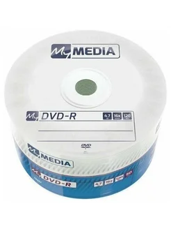 Оптический диск DVD-R 4.7ГБ 16x, 50шт, pack wrap [6