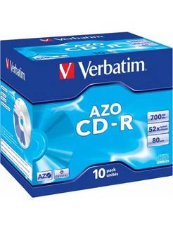 Диск CD-R Verbatim 700Mb 52x Jewel case (10шт/уп) Verbatim 255322943 купить за 1 983 ₽ в интернет-магазине Wildberries