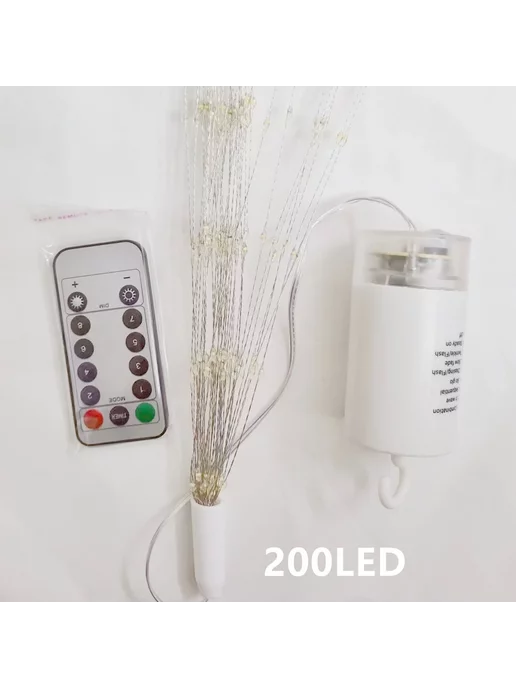GOODSTORAGE Гирлянда фейерверк светодиодная 3м, желтый, желтый, фото 8