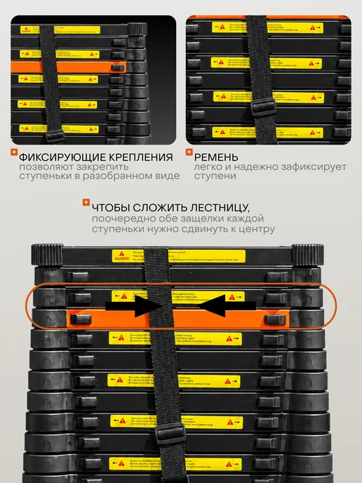 Rockforce Лестница 2,9 м телескопическая приставная, 4,7 м, фото 2