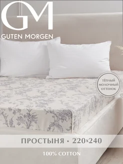 Простынь евро 220х240 см Guten Morgen 255372633 купить за 698 ₽ в интернет-магазине Wildberries