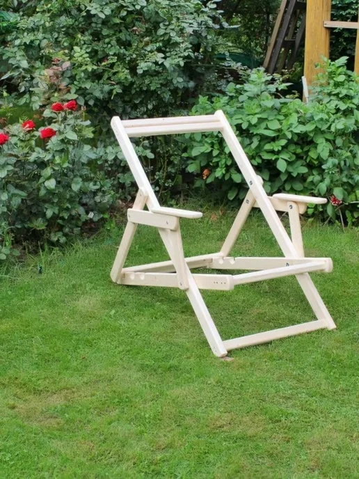 Wooden-world Каркас шезлонга с подлокотниками деревянный, вариант, фото 4