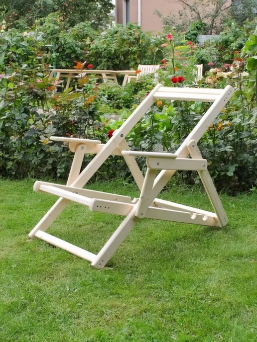 Wooden-world Каркас шезлонга с подлокотниками деревянный, вариант, фото 5