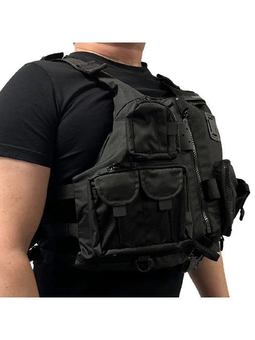 hikexp Спасательный жилет для рыбалки на каяке Hook Black, черный, фото 2