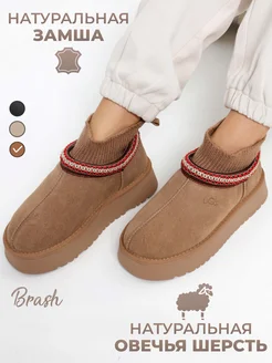 Угги зимние на платформе с натуральным мехом Brash Shoes 255453615 купить за 4 408 ₽ в интернет-магазине Wildberries