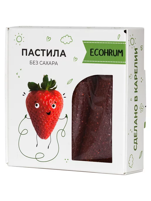 Ecohrum Карельская пастила "Клубника", без сахара, 1 шт, 40 гр, 1 шт, 40 г, фото 3