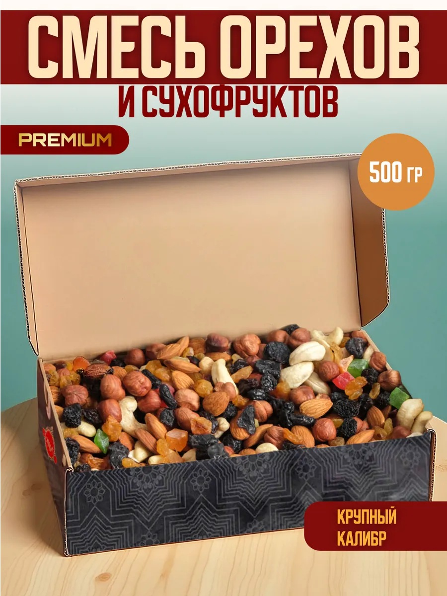 Смесь орехов и сухофруктов...