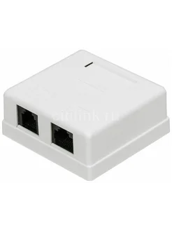 Розетка (TWT-SM2-4512-WH) настен.RJ45+RJ12 1 кат.5